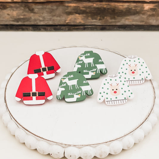 Adorable Christmas Stud Earring Set - Set of 3