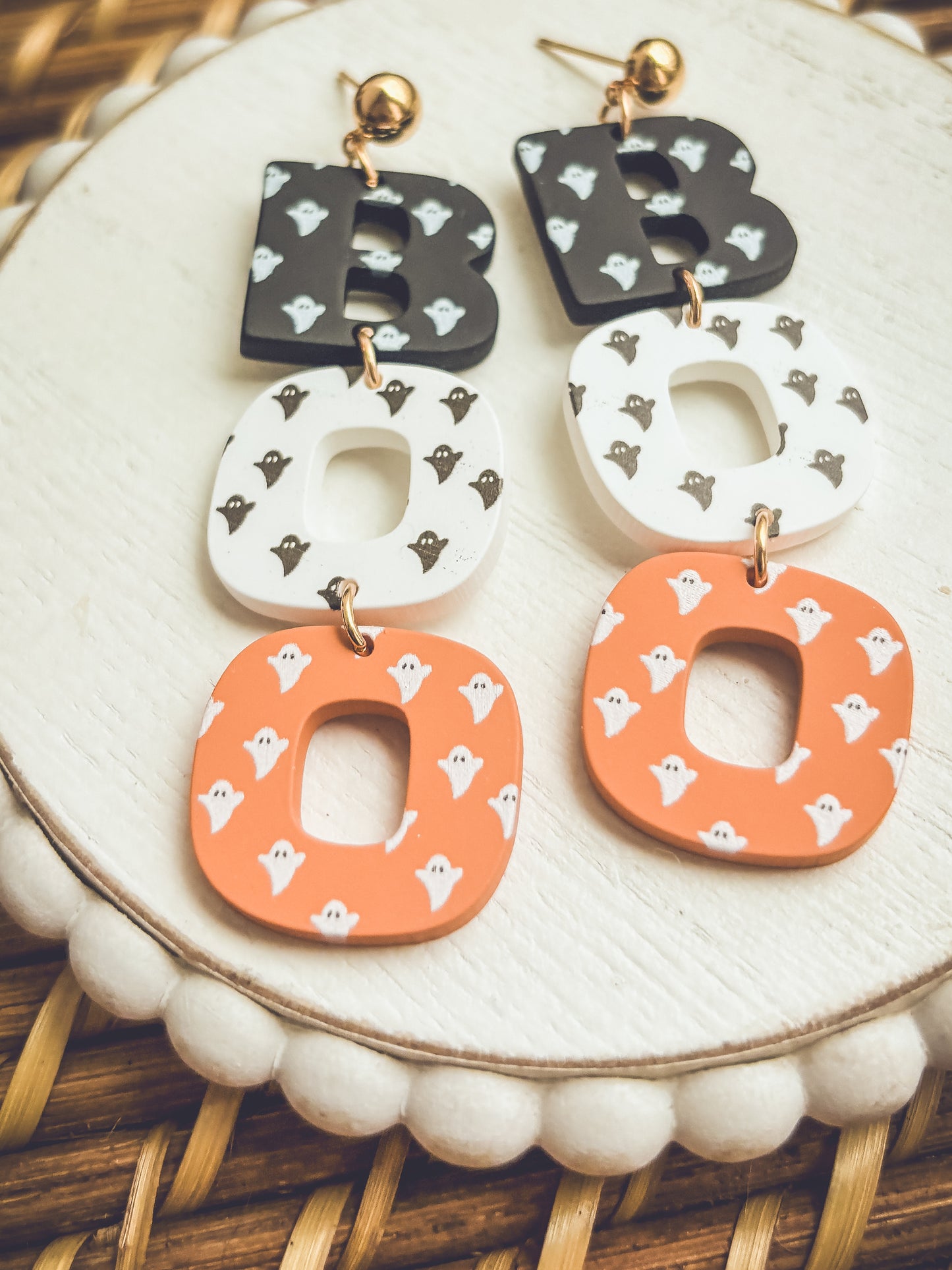 Adorable BOO Halloween Earrings