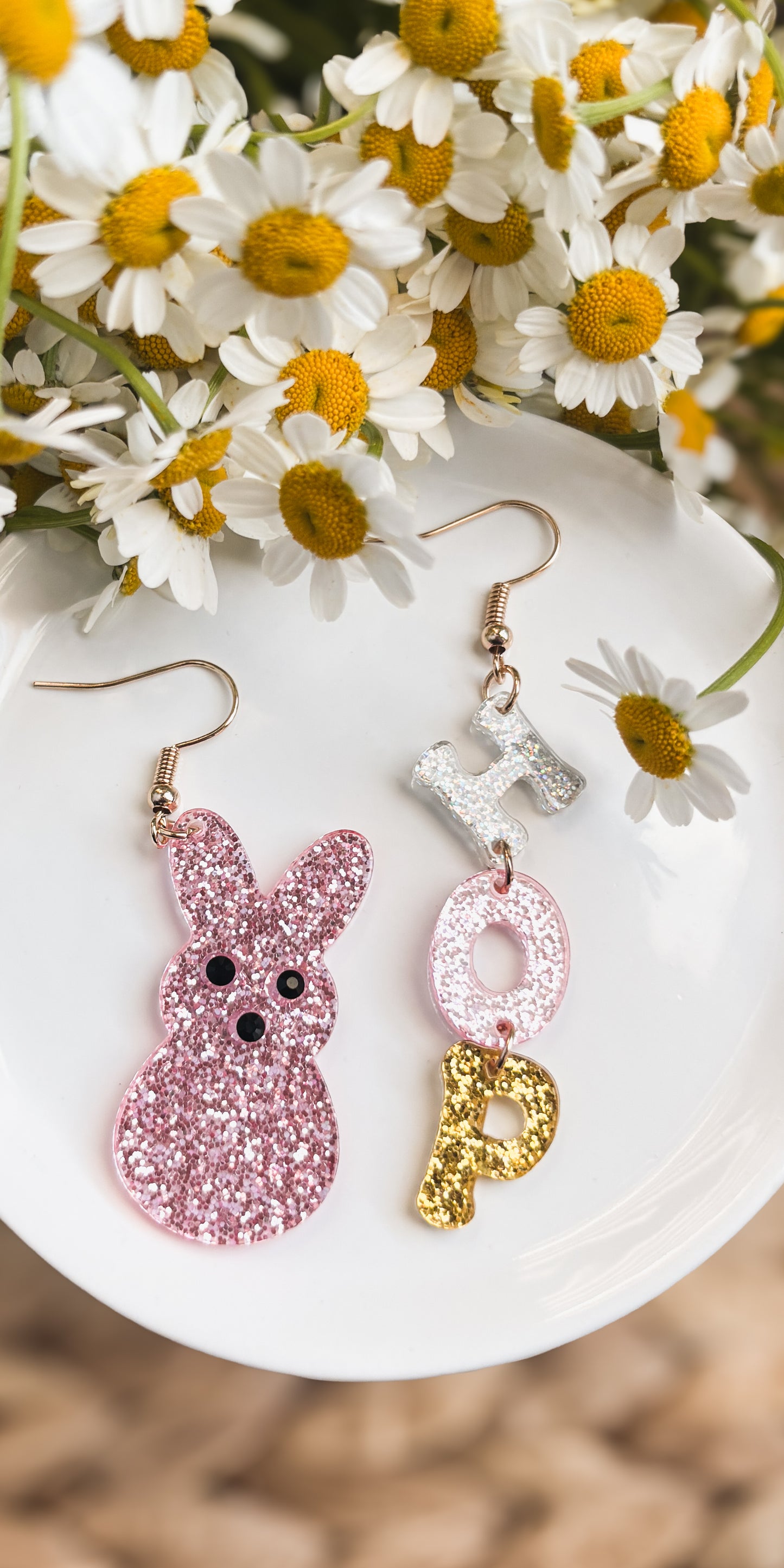 Adorable Acrylic Bunny Hop Earrings