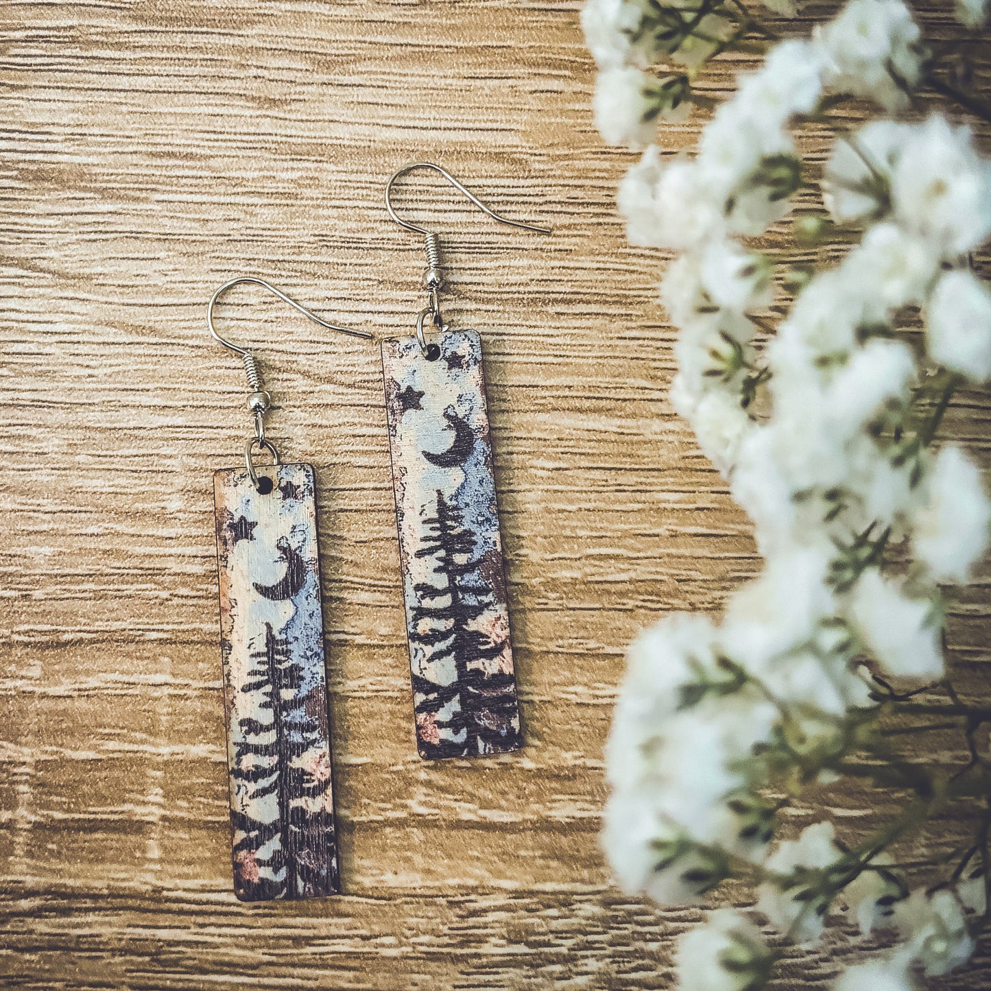 Beautiful Starry Night Drop Earrings