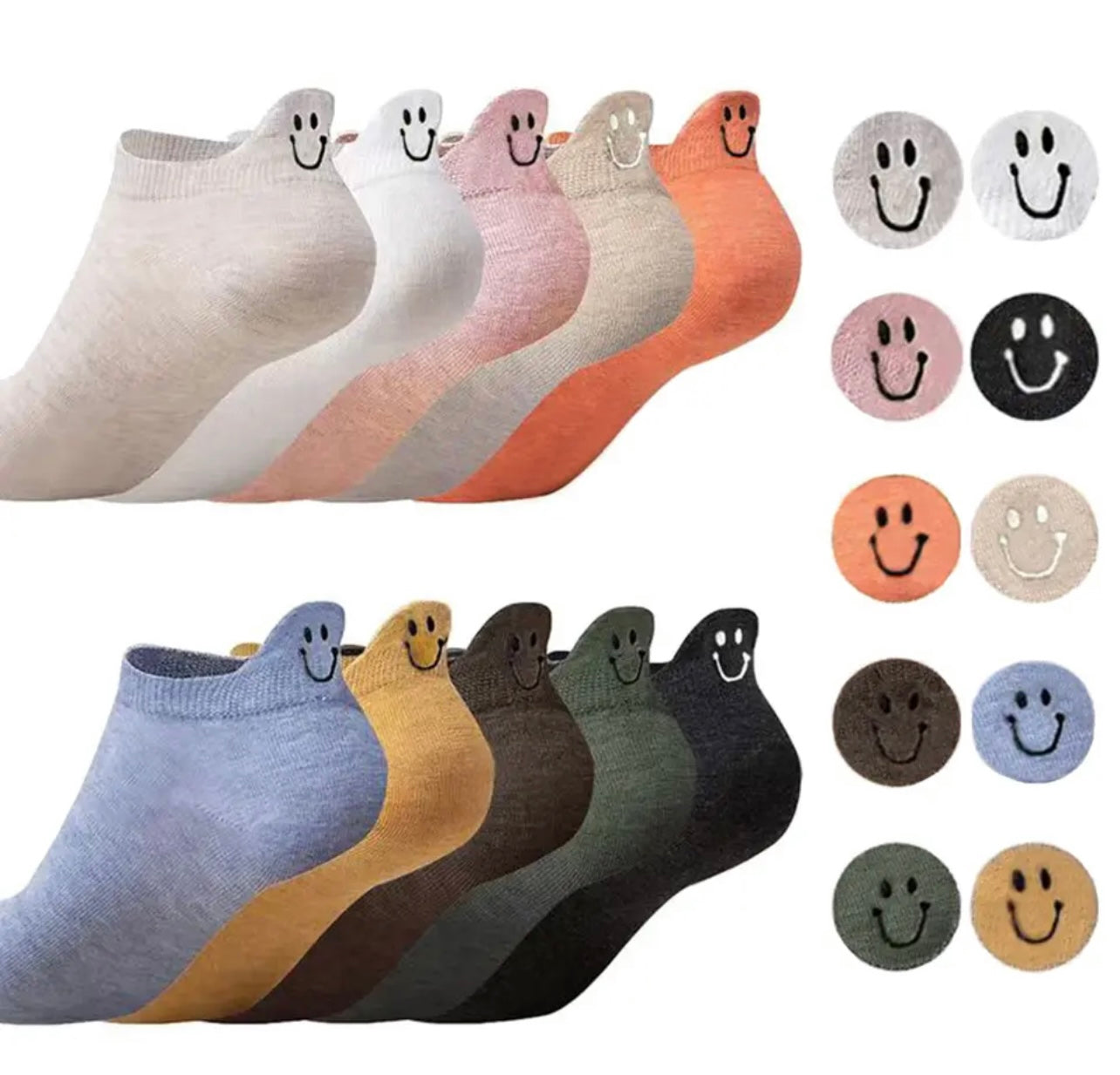 Adorable 4 Pair Smiley Socks