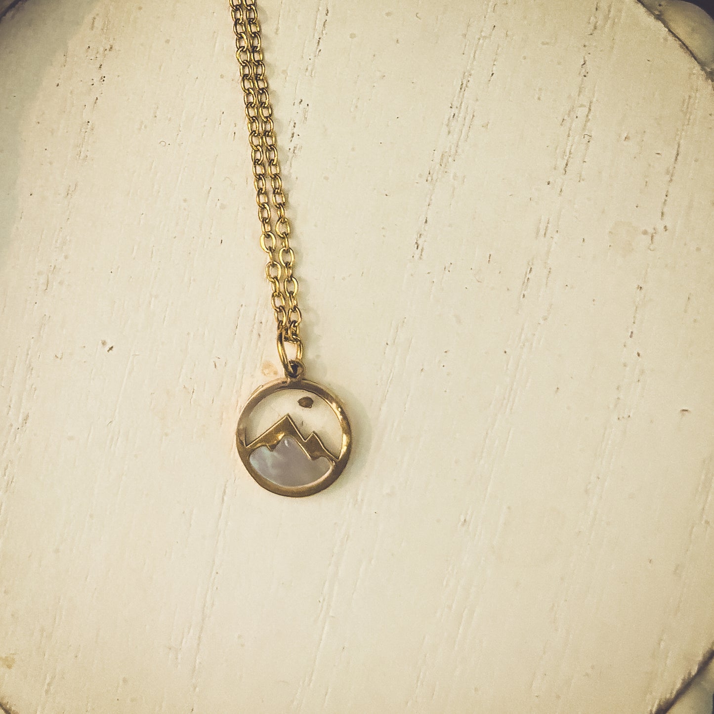 Beautiful Gold or Silver Mountain and Mustard Seed Faith Necklace