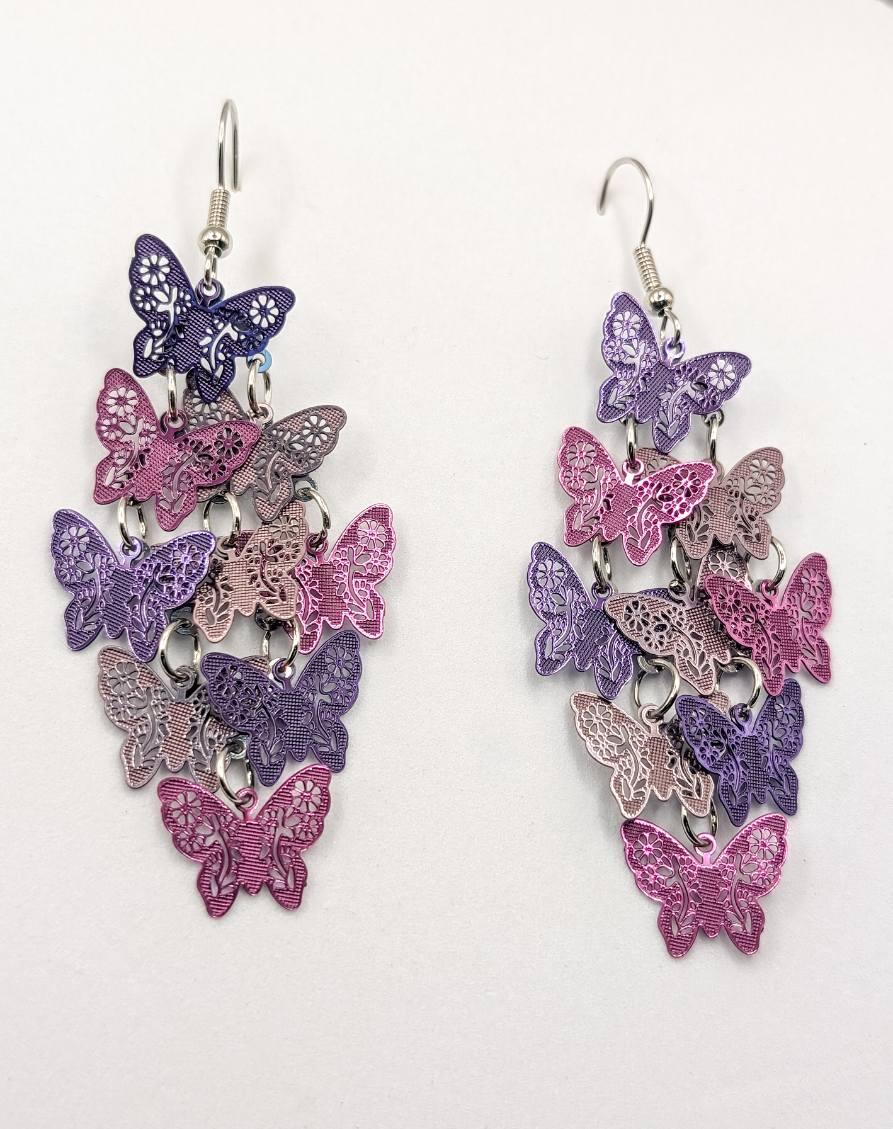 Beautiful Butterfly Chandelier Earrings