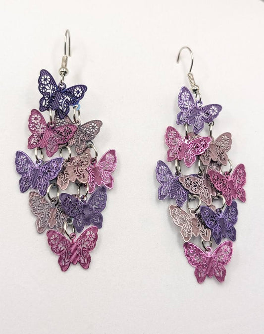 Beautiful Butterfly Chandelier Earrings