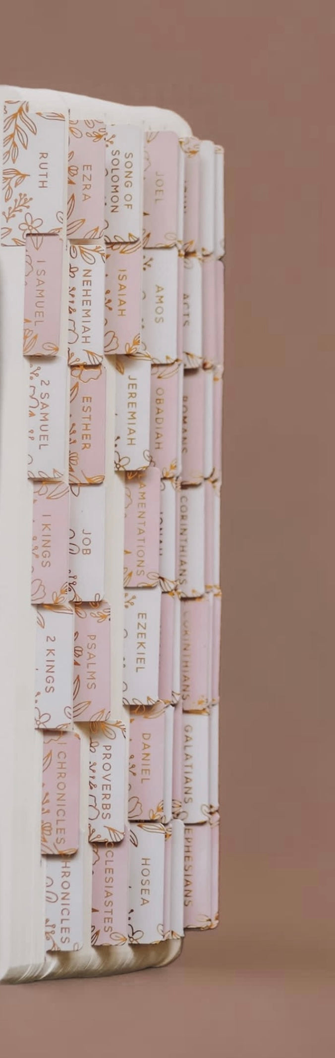 Gold Foil Bible Tabs - Dusty Pink