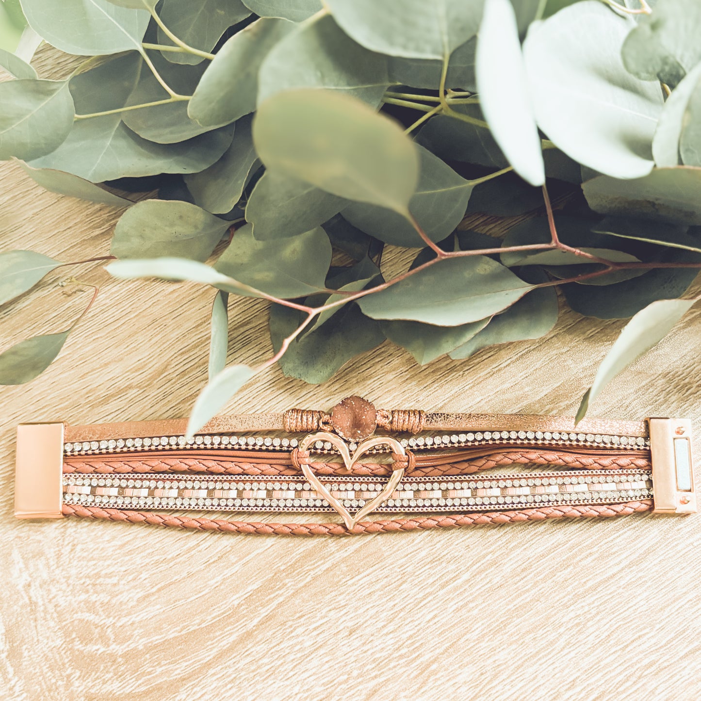 Beautiful Heart Leather Bracelet