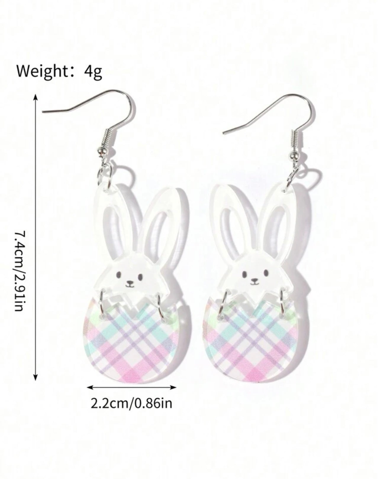 Beautiful Acrylic Bunny Earrings