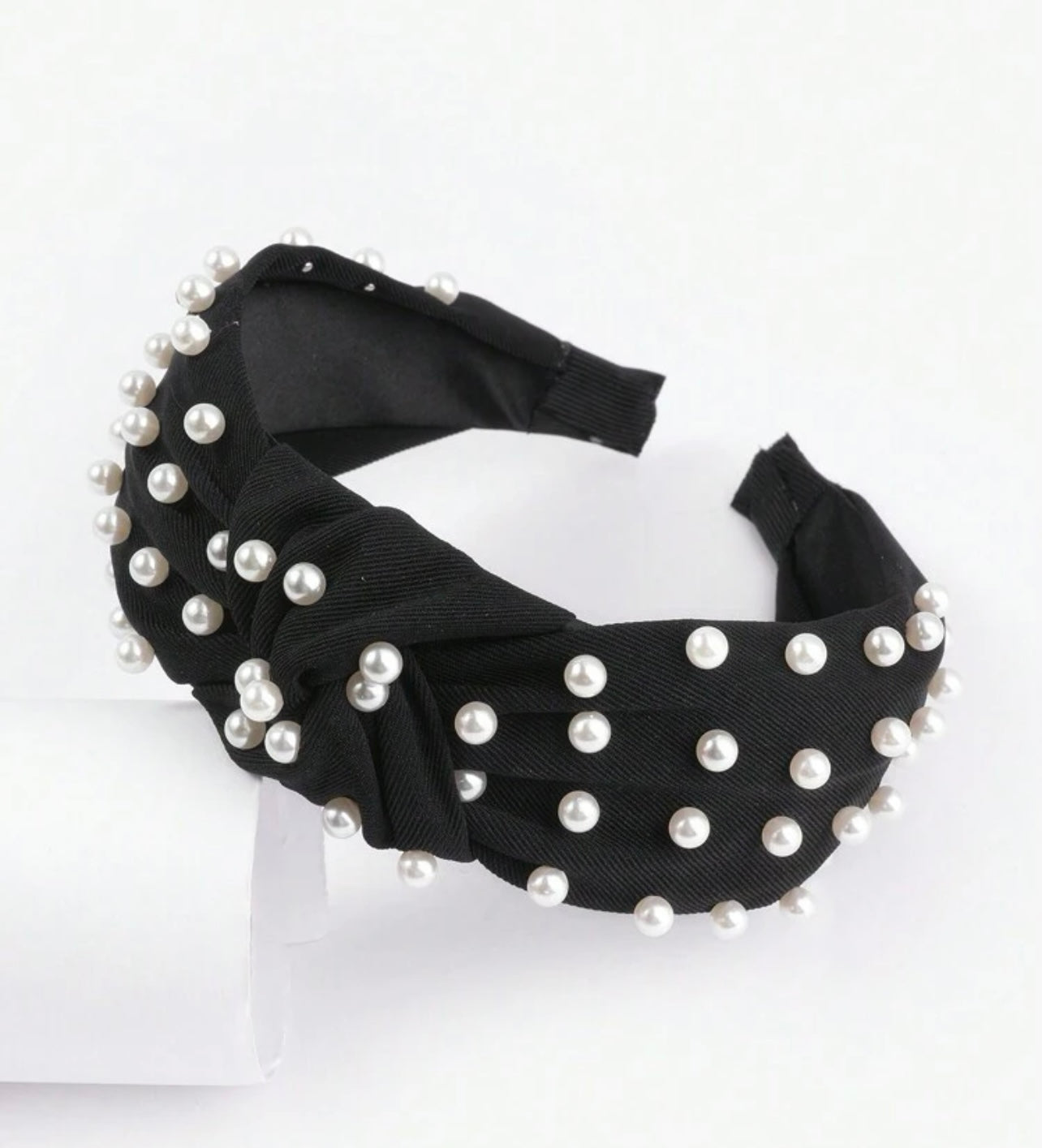 Beautiful Black and Pearl Headband