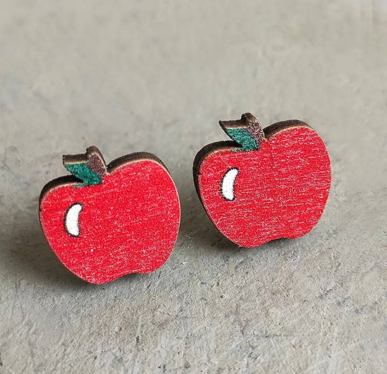 Adorable Wooden Teacher Earrings