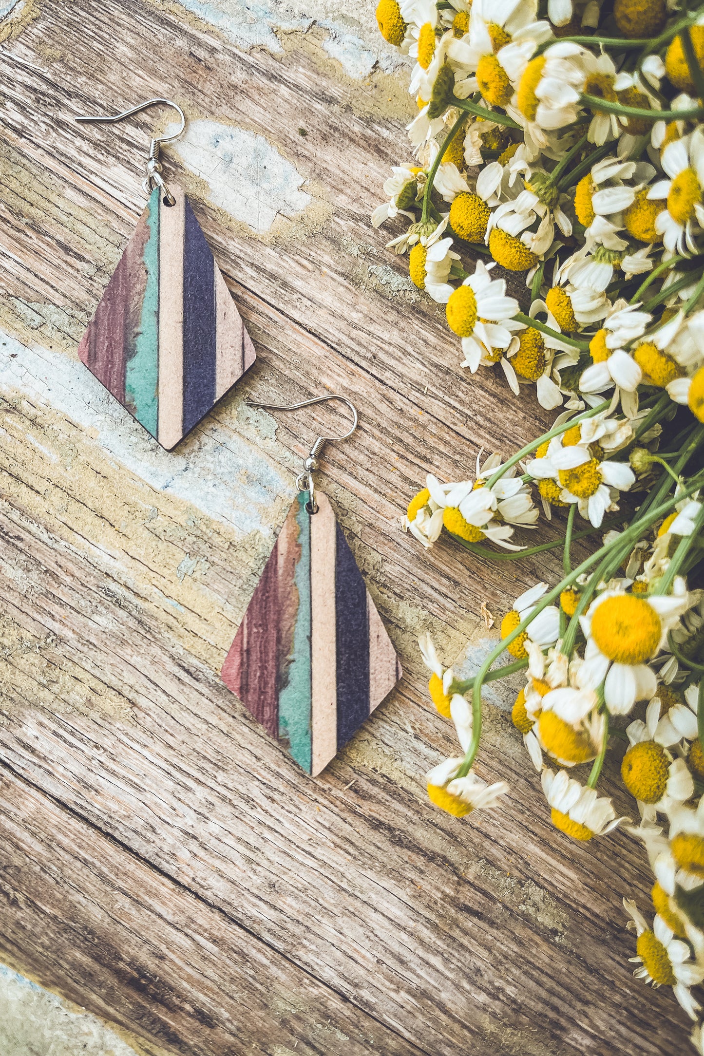 Beautiful Wood Drop Earrings