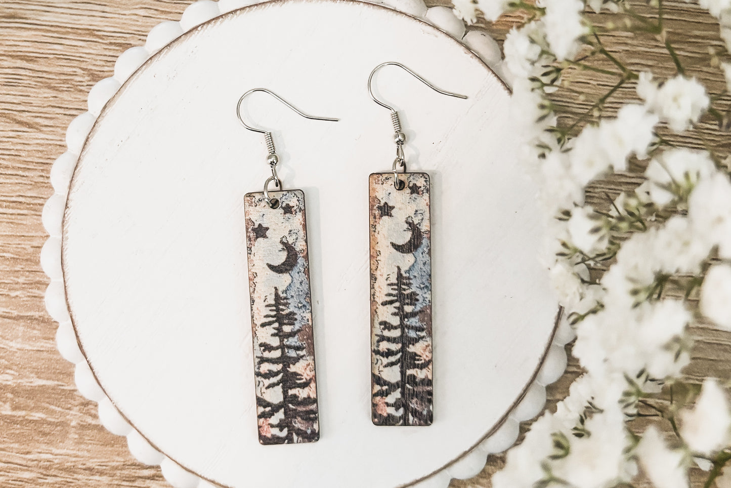 Beautiful Starry Night Drop Earrings