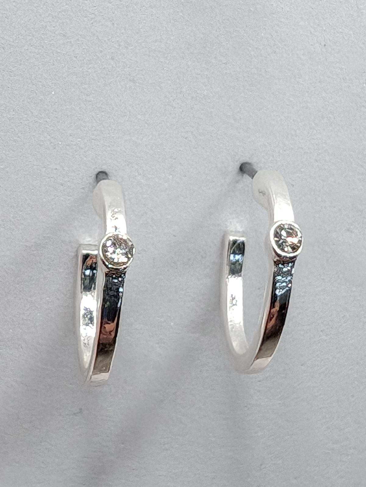 Beautiful 5 Pair Set of Silver Hoop Earrings