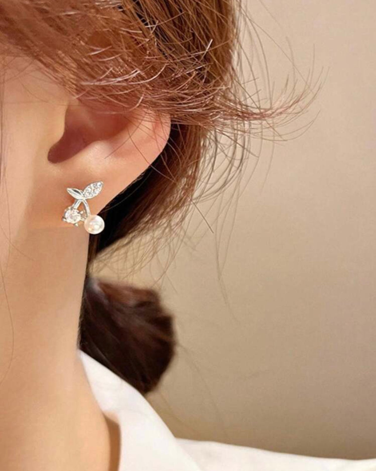 Beautiful Dainty Cherry Studs