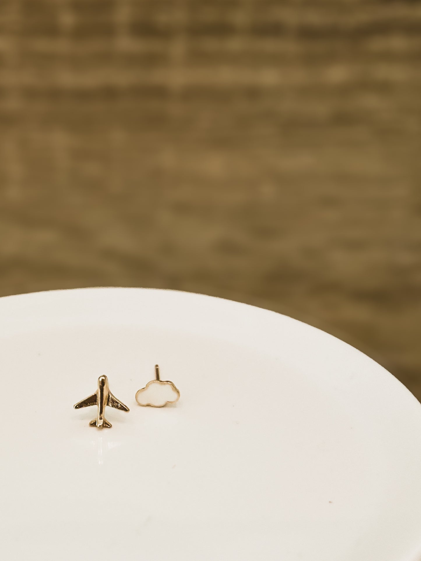 Adorable Cloud and Airplane Stud Earrings