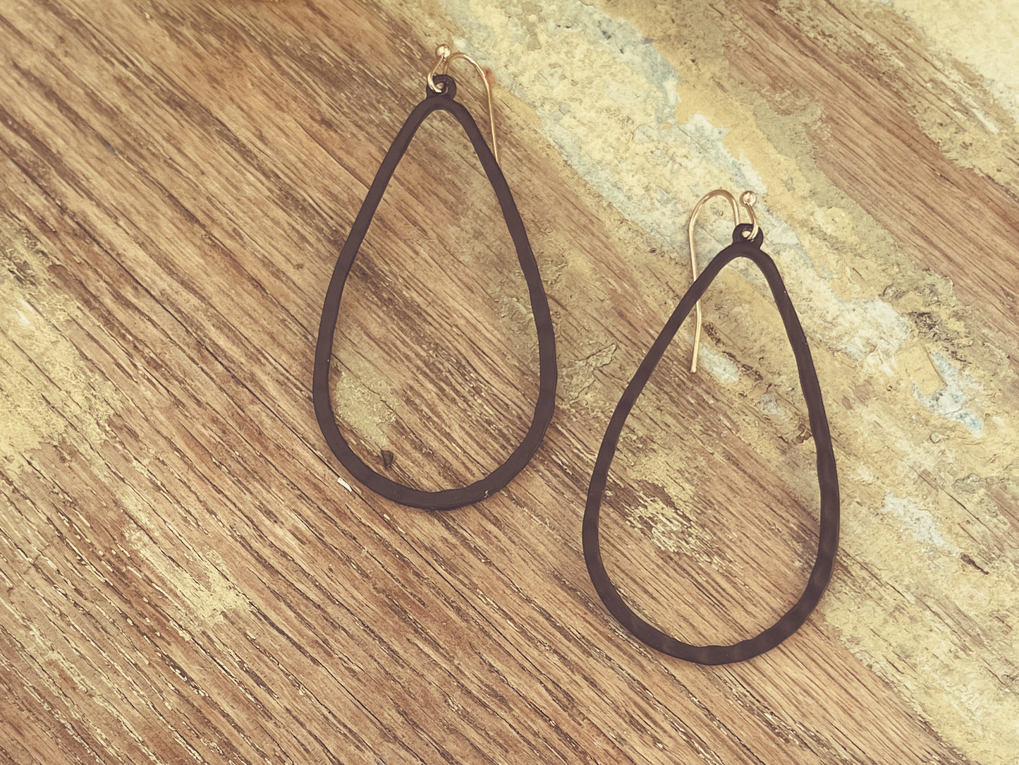 Beautiful Black Hollow Drop Earrings