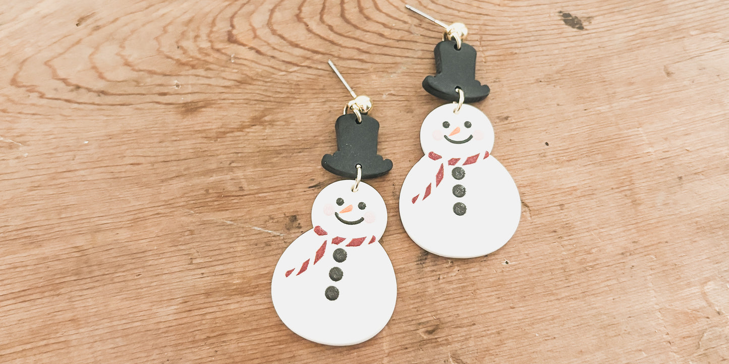 Adorable Snowman Earrings