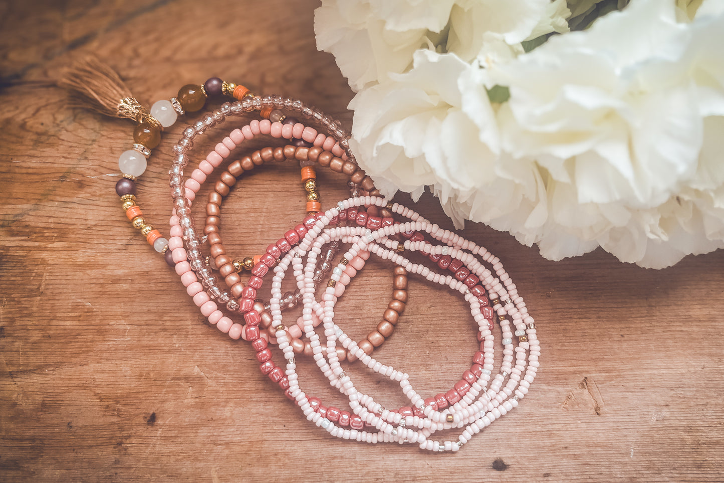 Beautiful Pink Bracelet Set