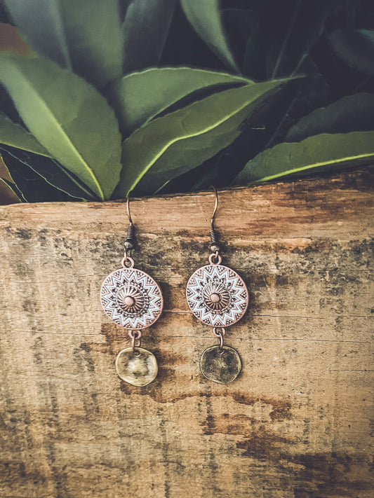 Boho Round Drop Earrings