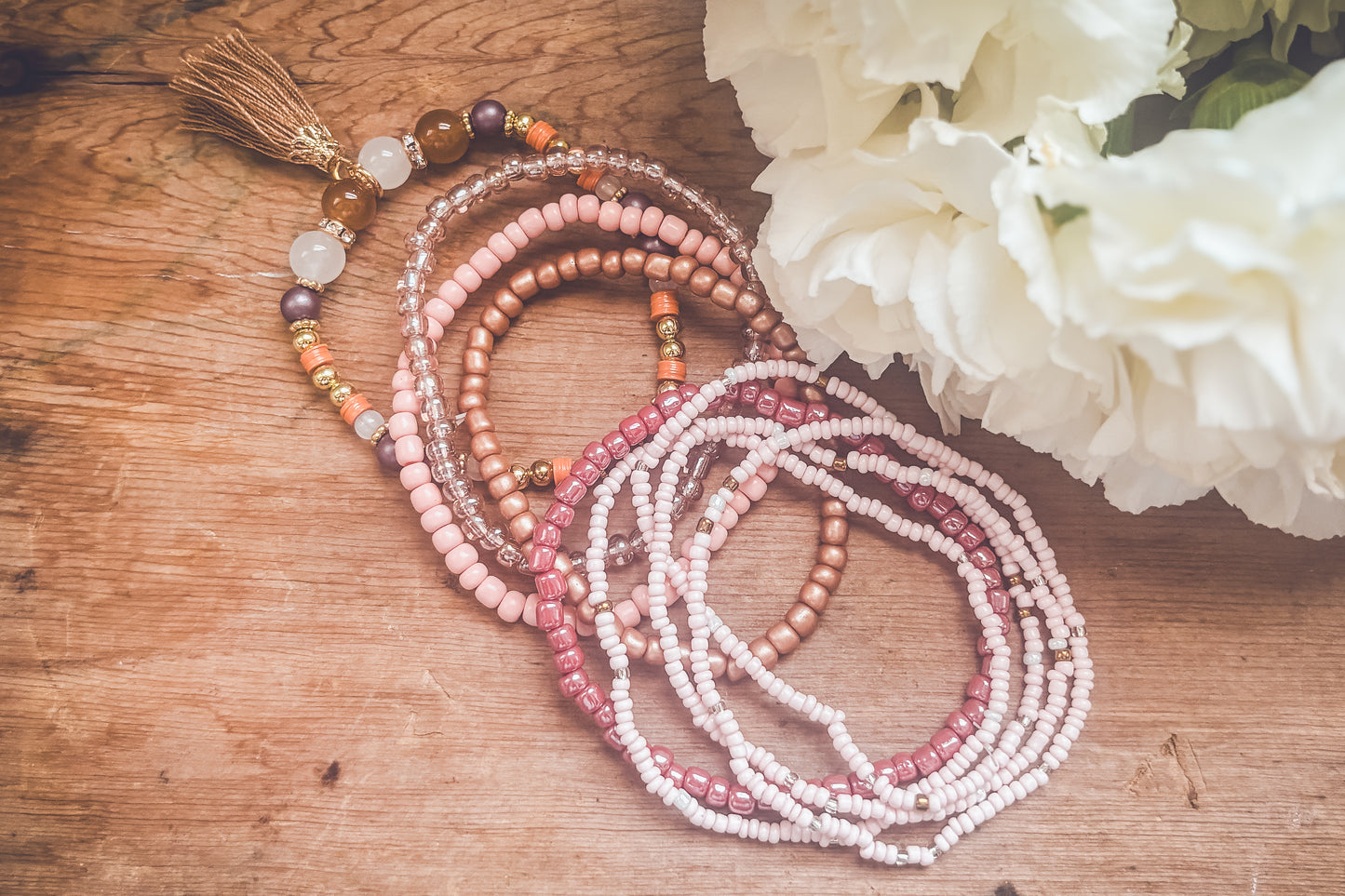 Beautiful Pink Bracelet Set