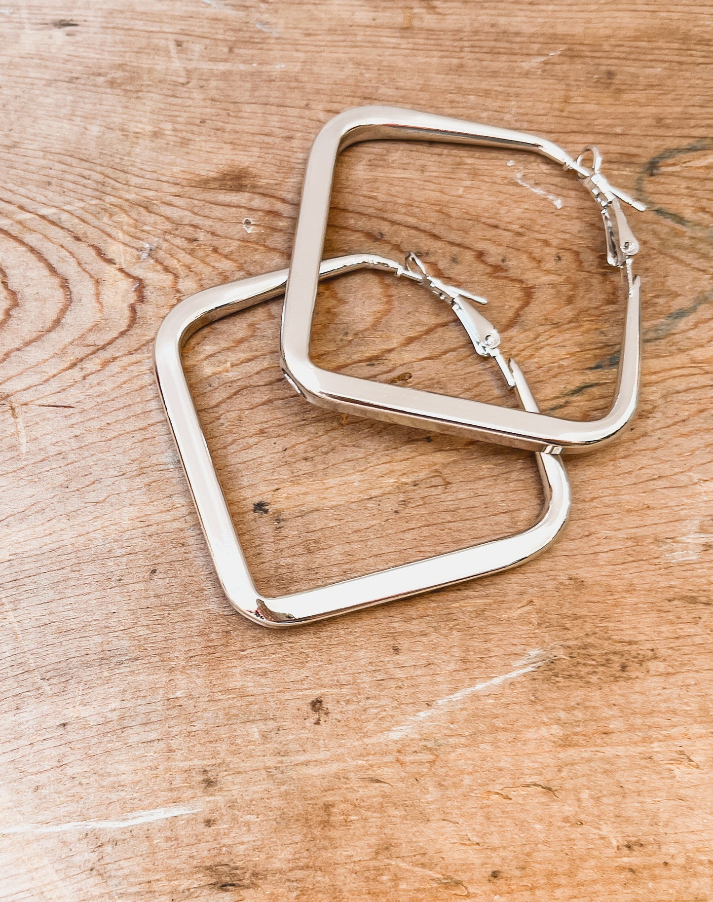 The Everyday Statement Hoop Square - Gold or Silver