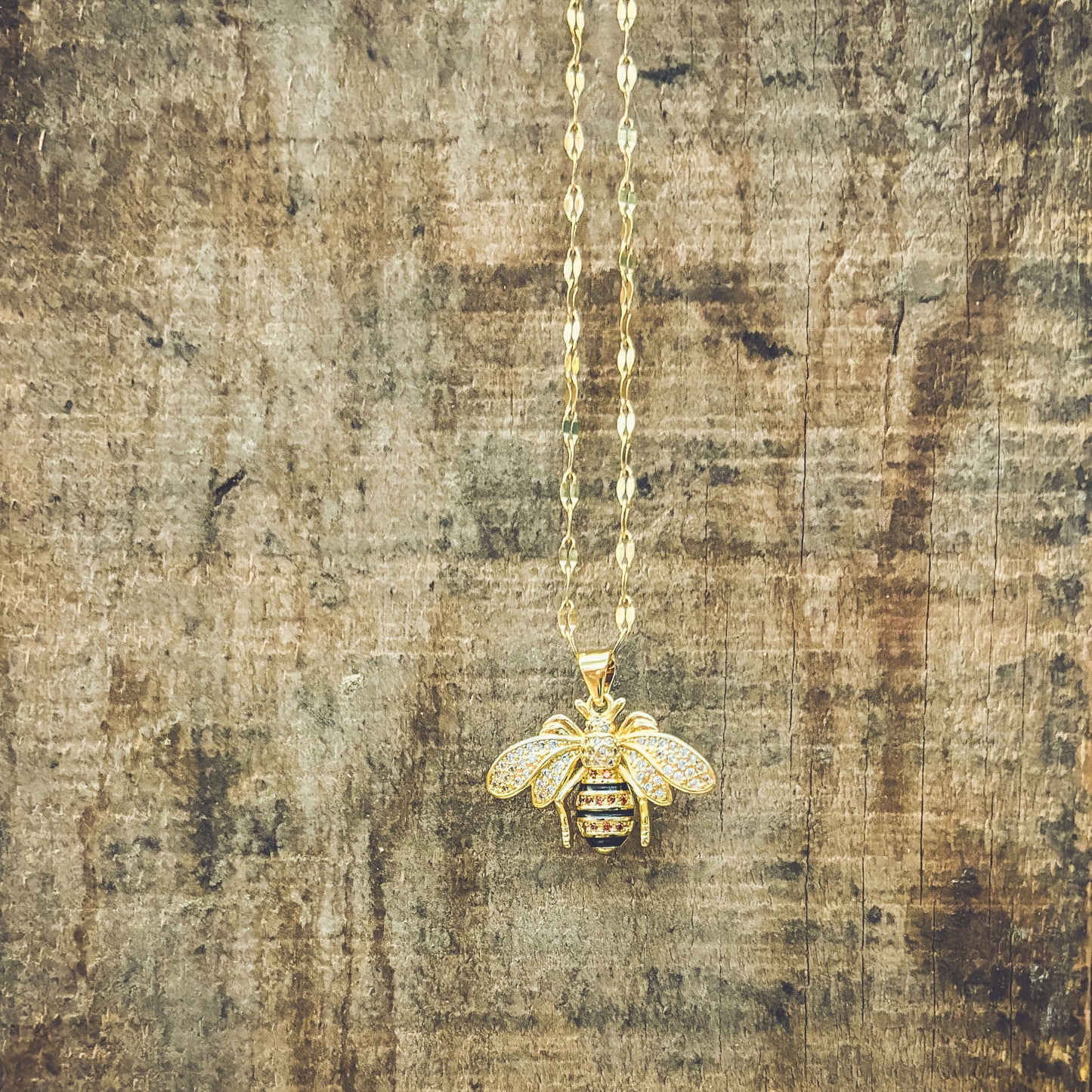 Beautiful Gold Bumble Bee Necklace