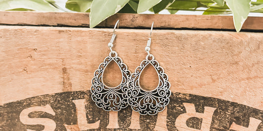 Beautiful Ornate Silver Earrings