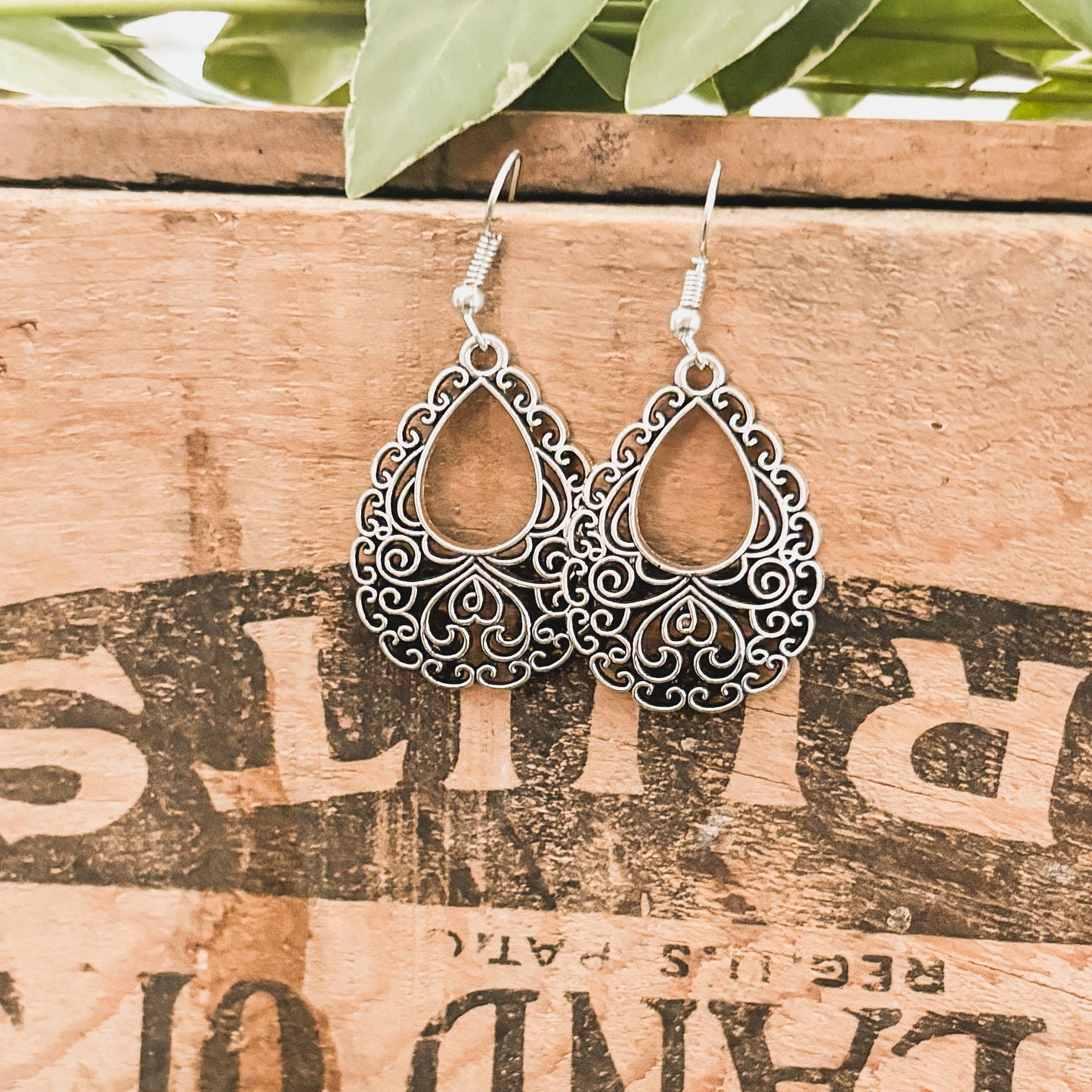 Beautiful Ornate Silver Earrings