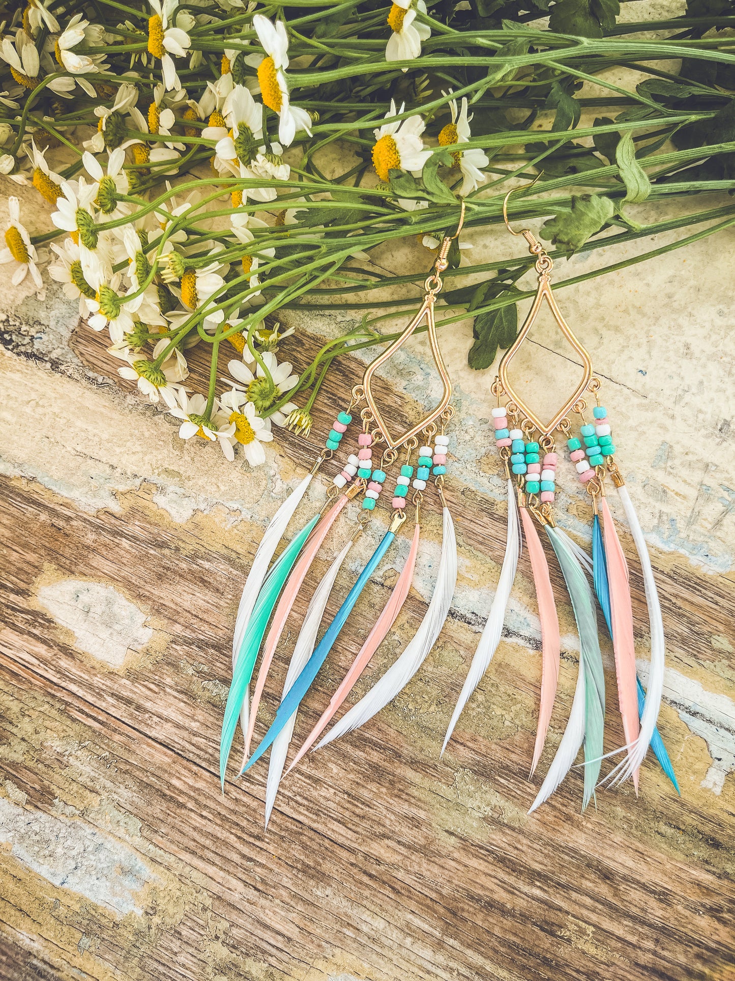 Beautiful Wispy Feather Earrings