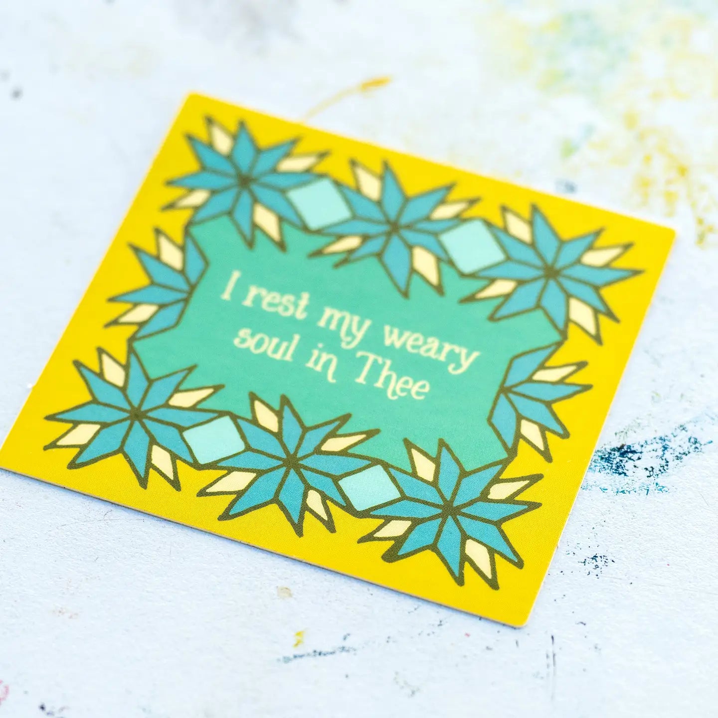 I Rest My Weary Soul Hymn Sticker