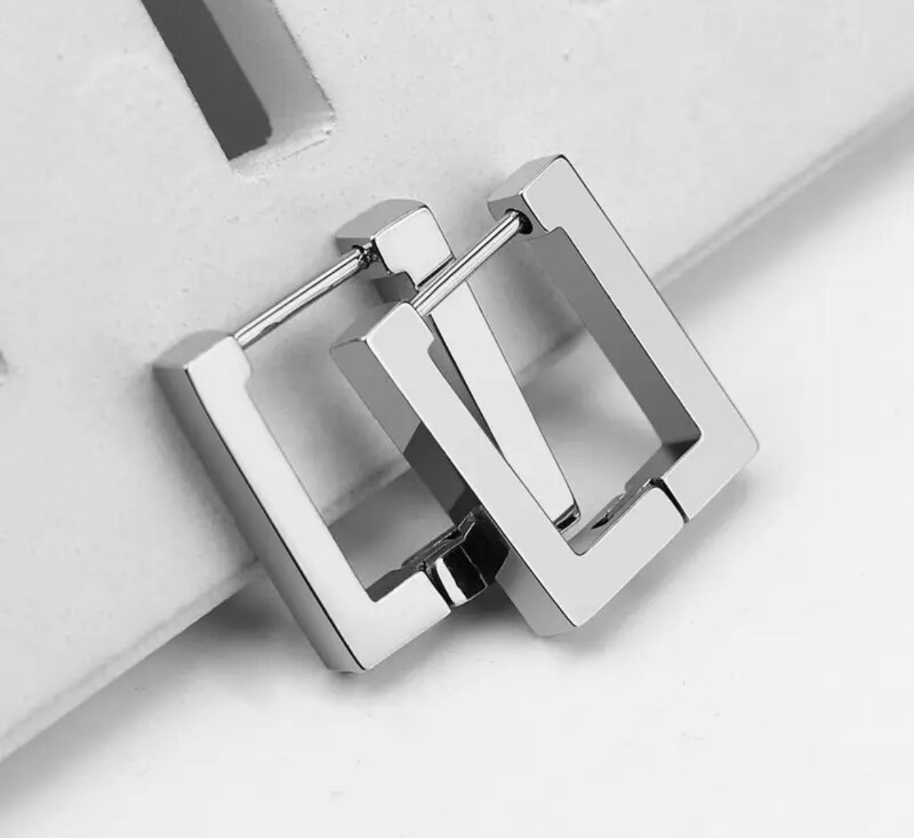 Beautiful Stainless-Steel Geometric Huggie Earrings