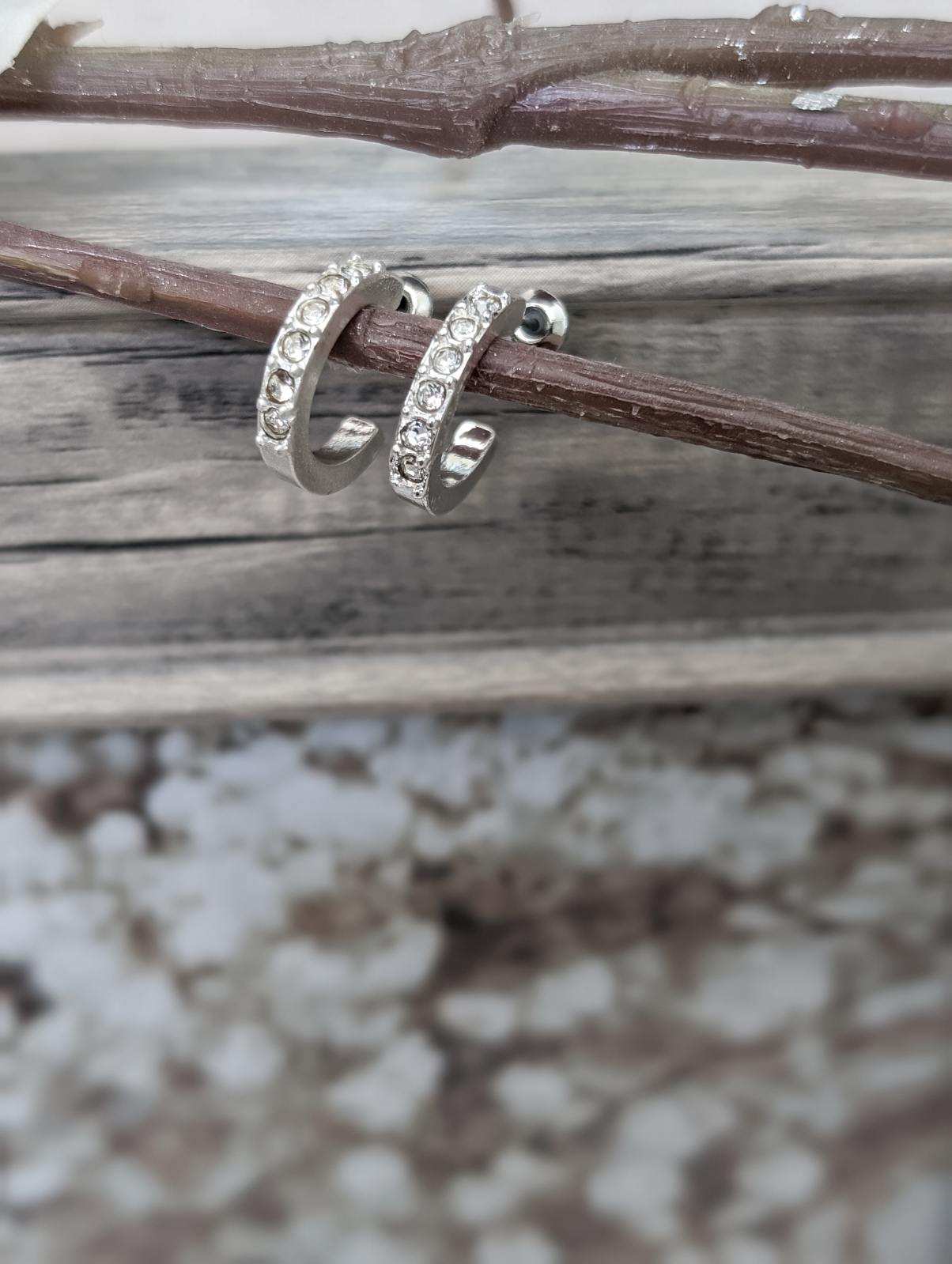 Beautiful 5 Pair Set of Silver Hoop Earrings