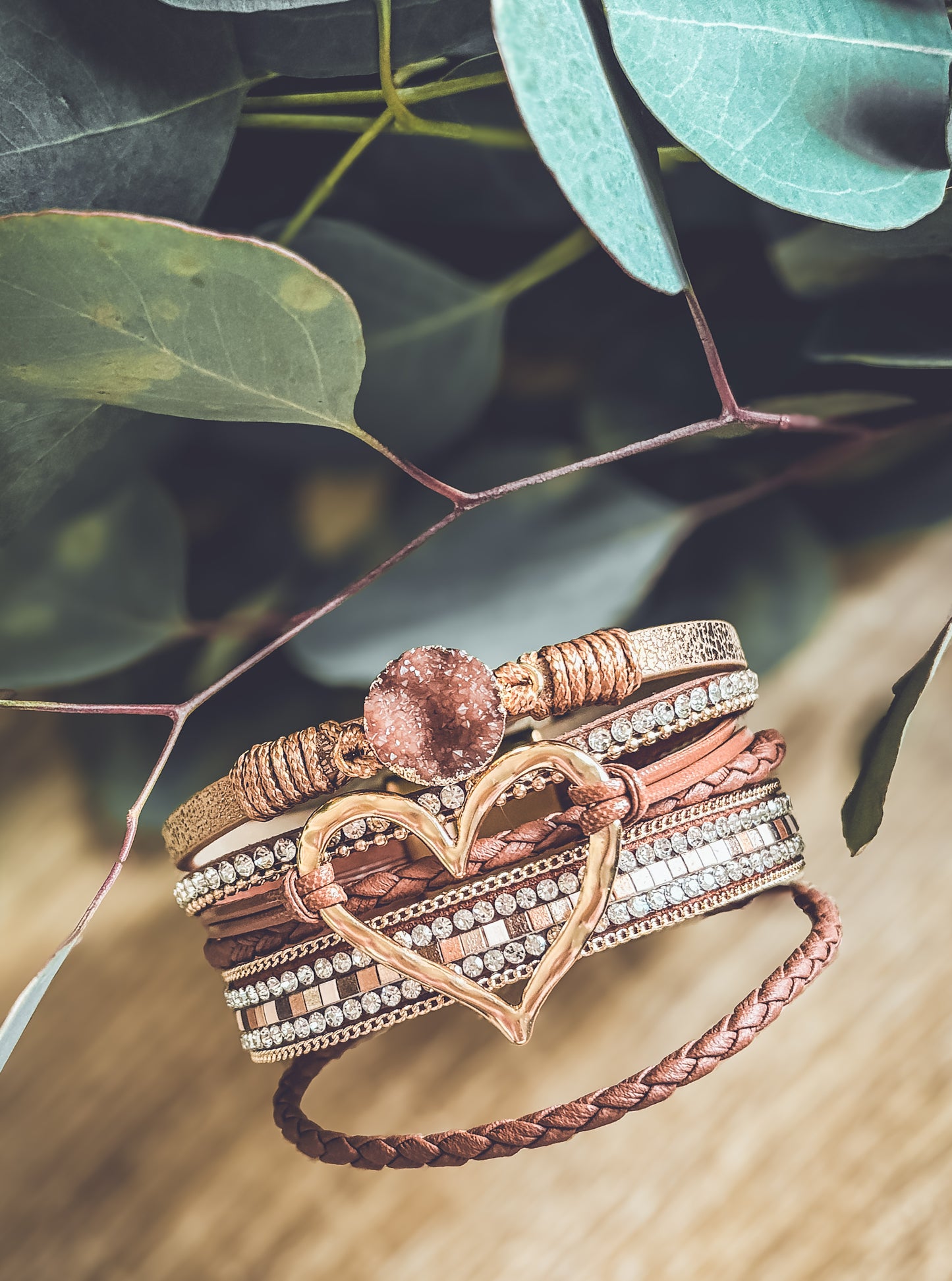 Beautiful Heart Leather Bracelet