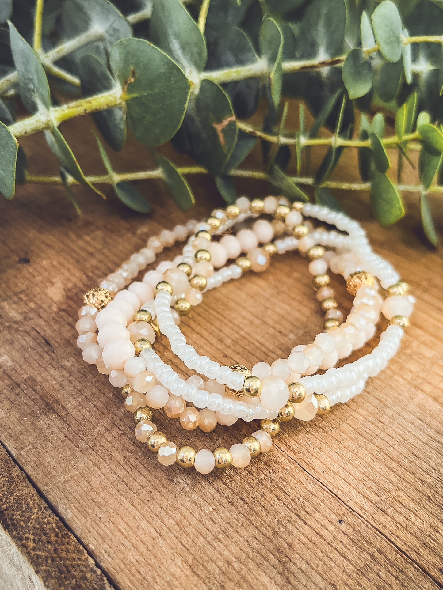 Beautiful Soft Pink Bracelet Set