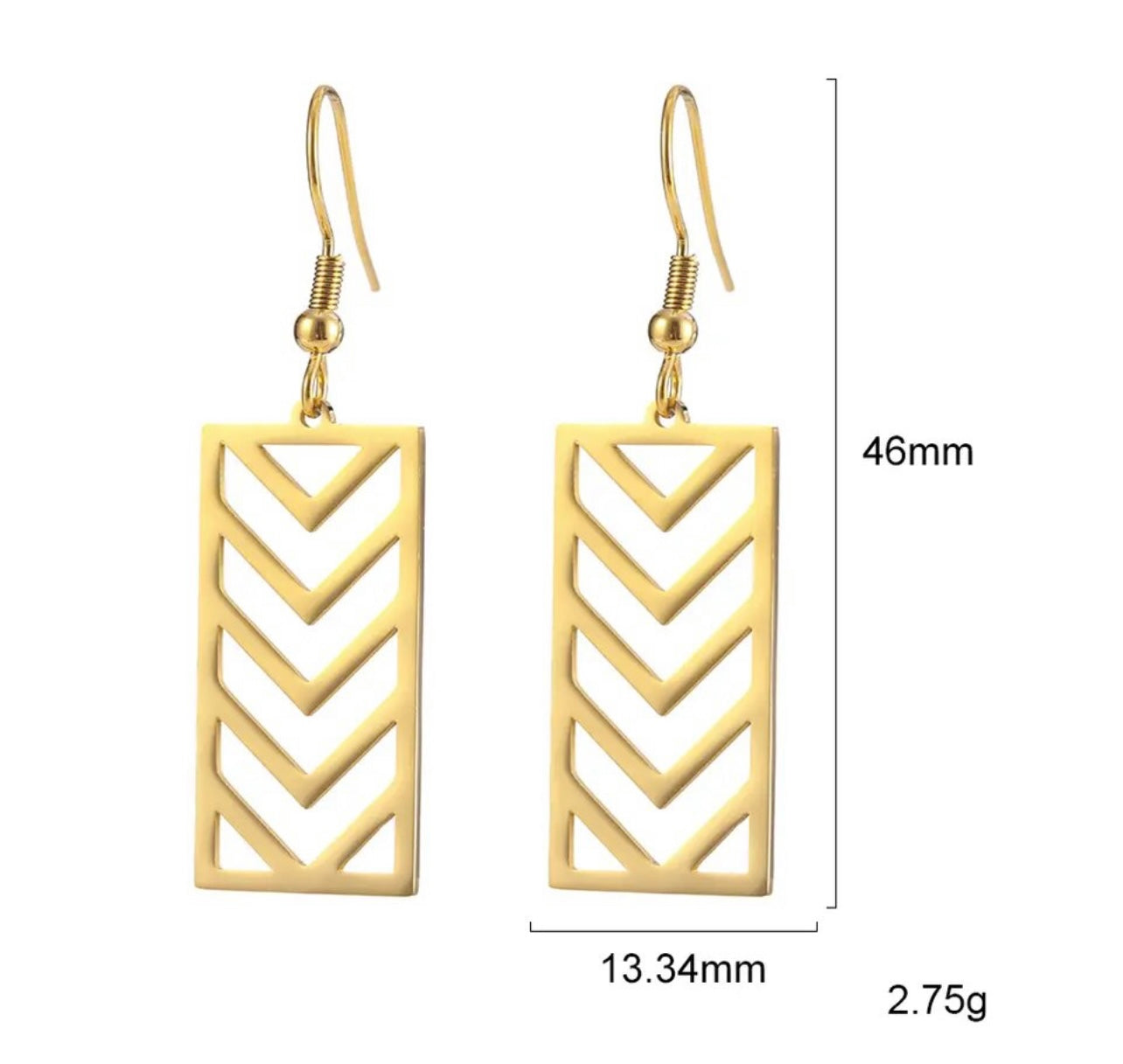 Beautiful Gold or Silver Stainless Geometric Earrings