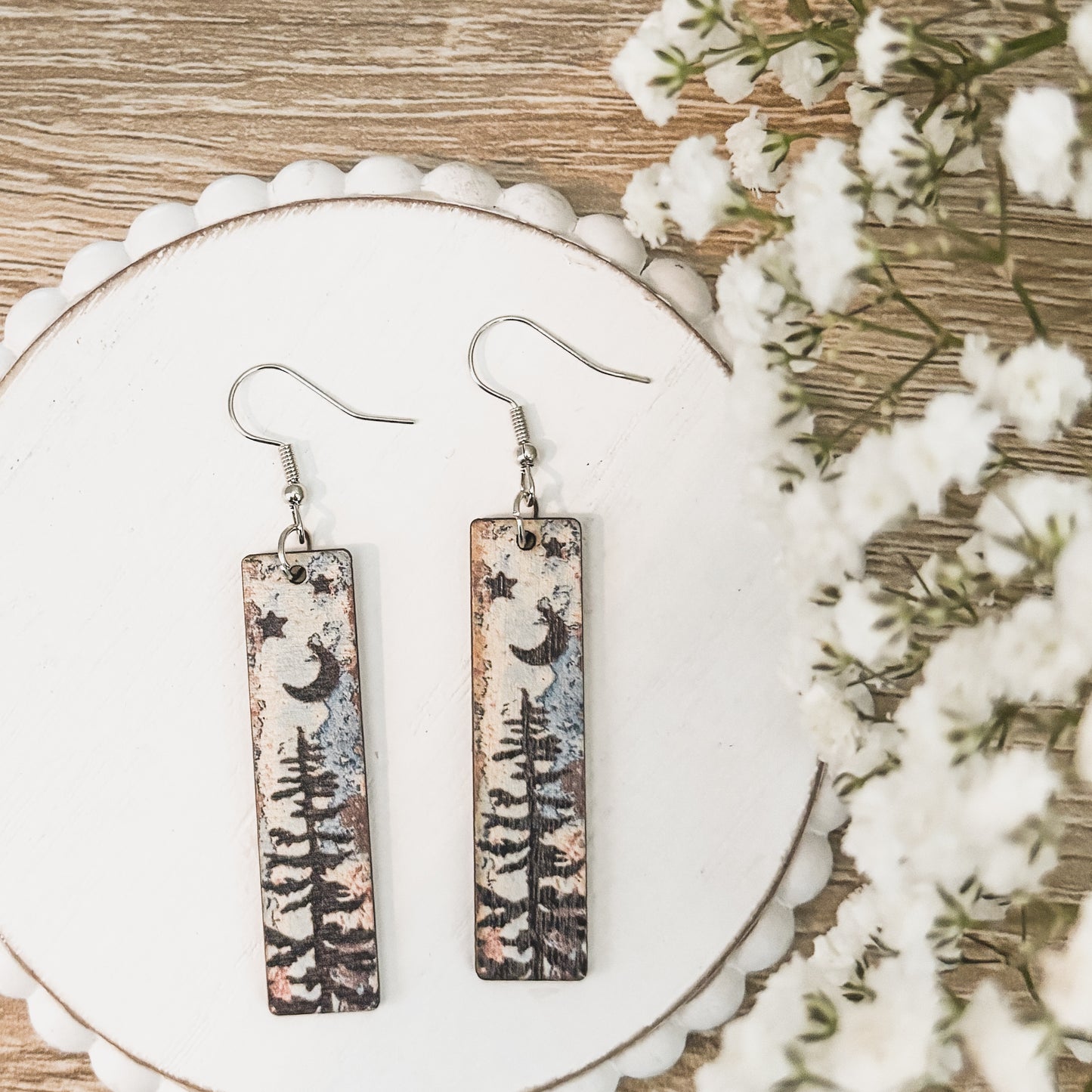 Beautiful Starry Night Drop Earrings