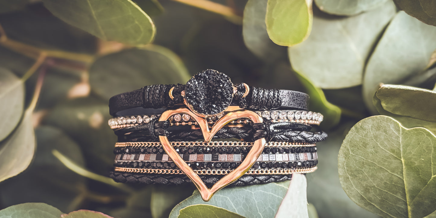 Beautiful Heart Leather Bracelet