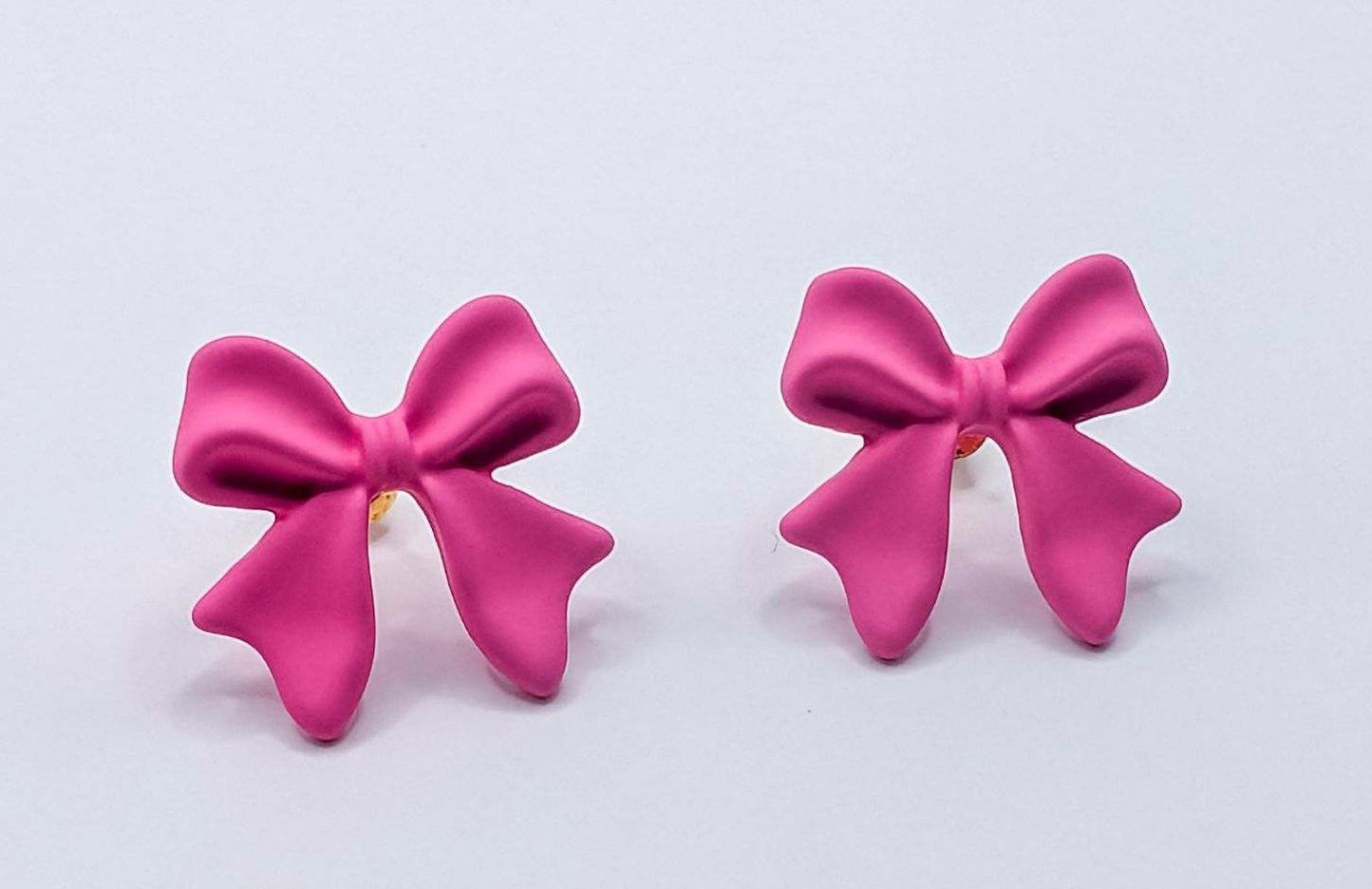 Beautiful Pink Bow Earrings