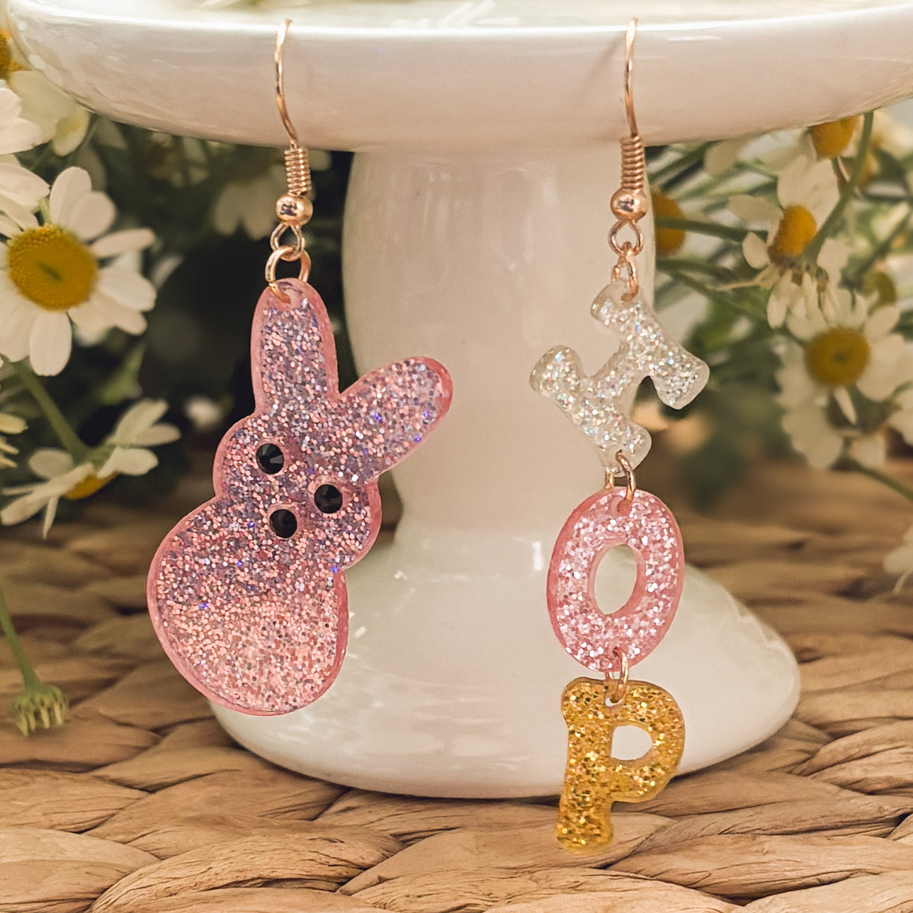 Adorable Acrylic Bunny Hop Earrings