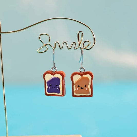 Adorable Peanut Butter and Jelly Earrings