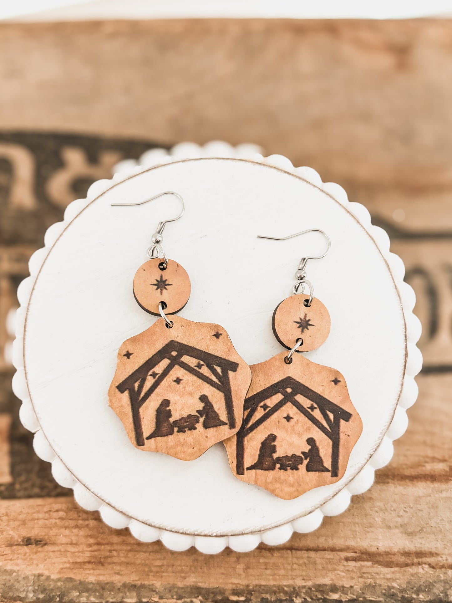 Beautiful Christmas Nativity Earrings