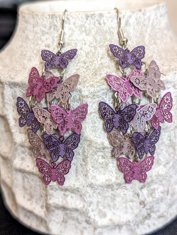 Beautiful Butterfly Chandelier Earrings