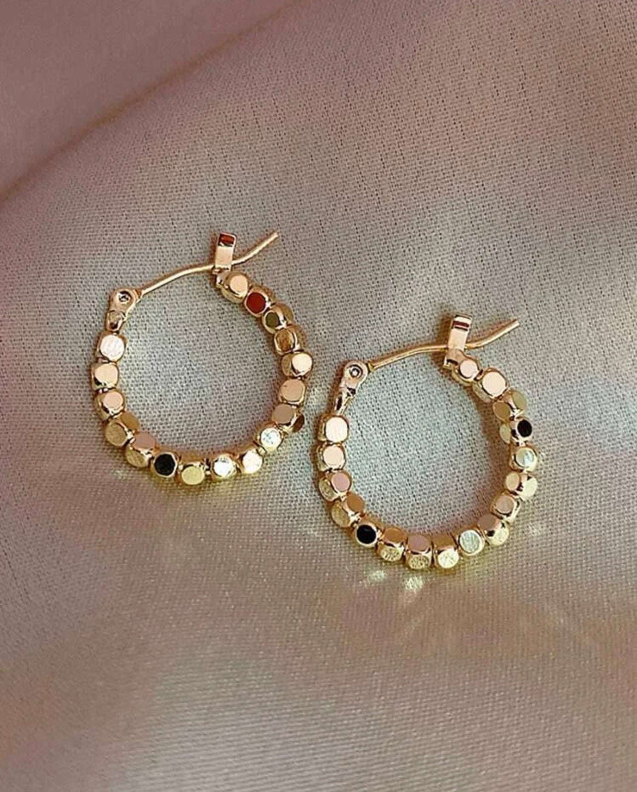 Beautiful Gold or Silver Glimmer Hoop Earrings