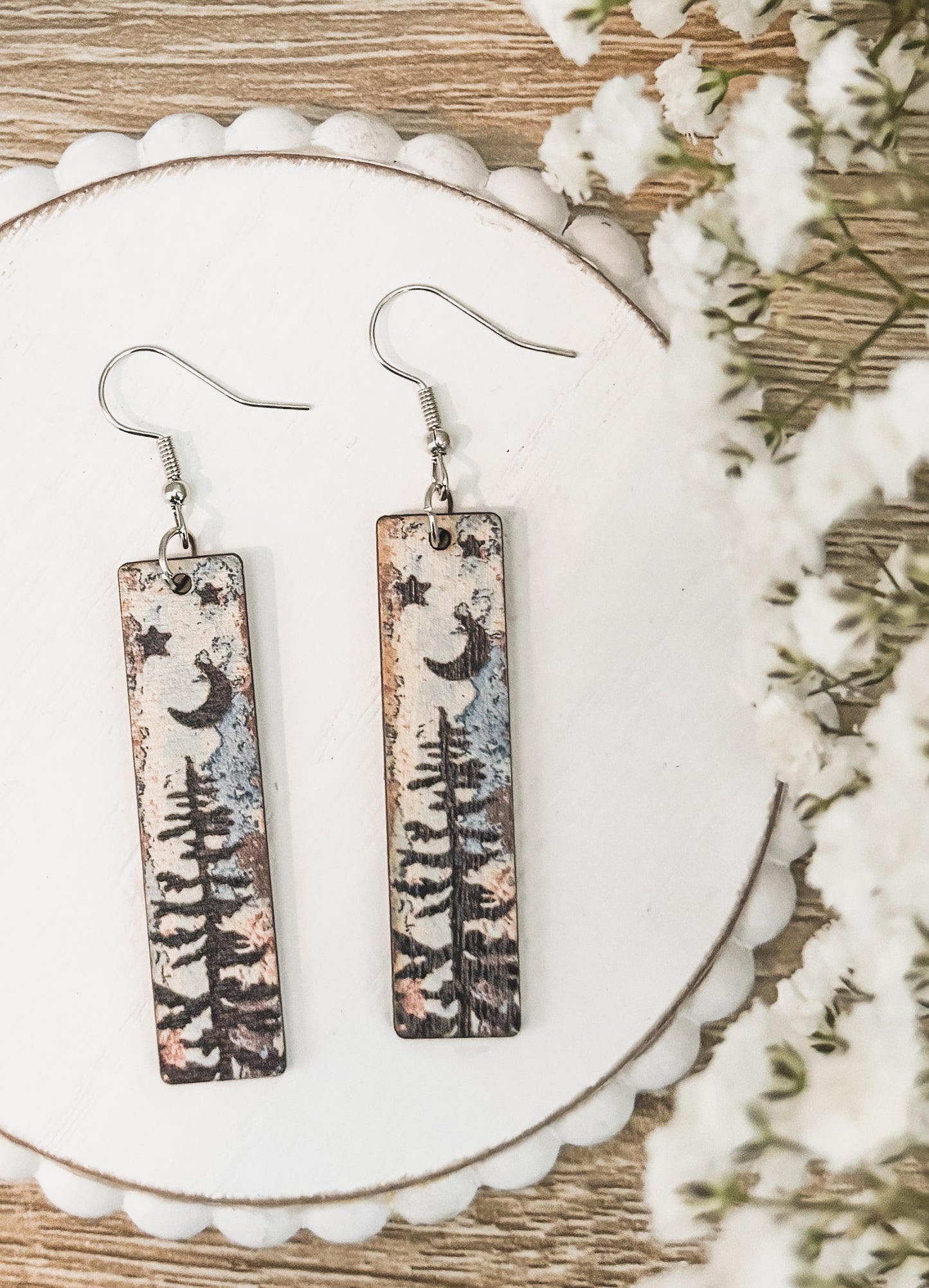 Beautiful Starry Night Drop Earrings