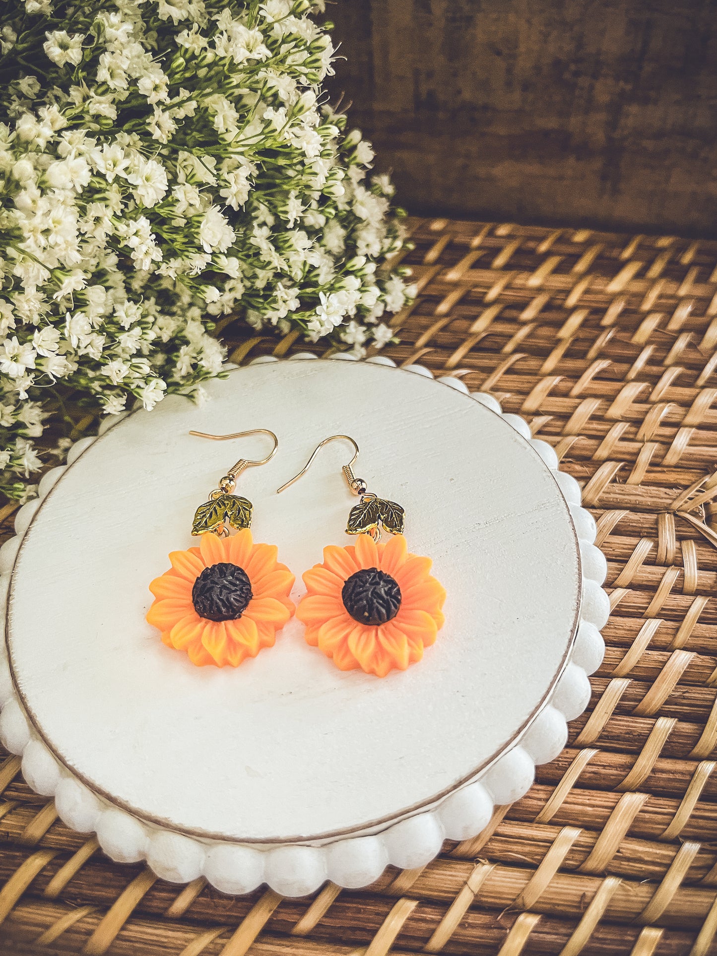 Beautiful Sunflower Earrings