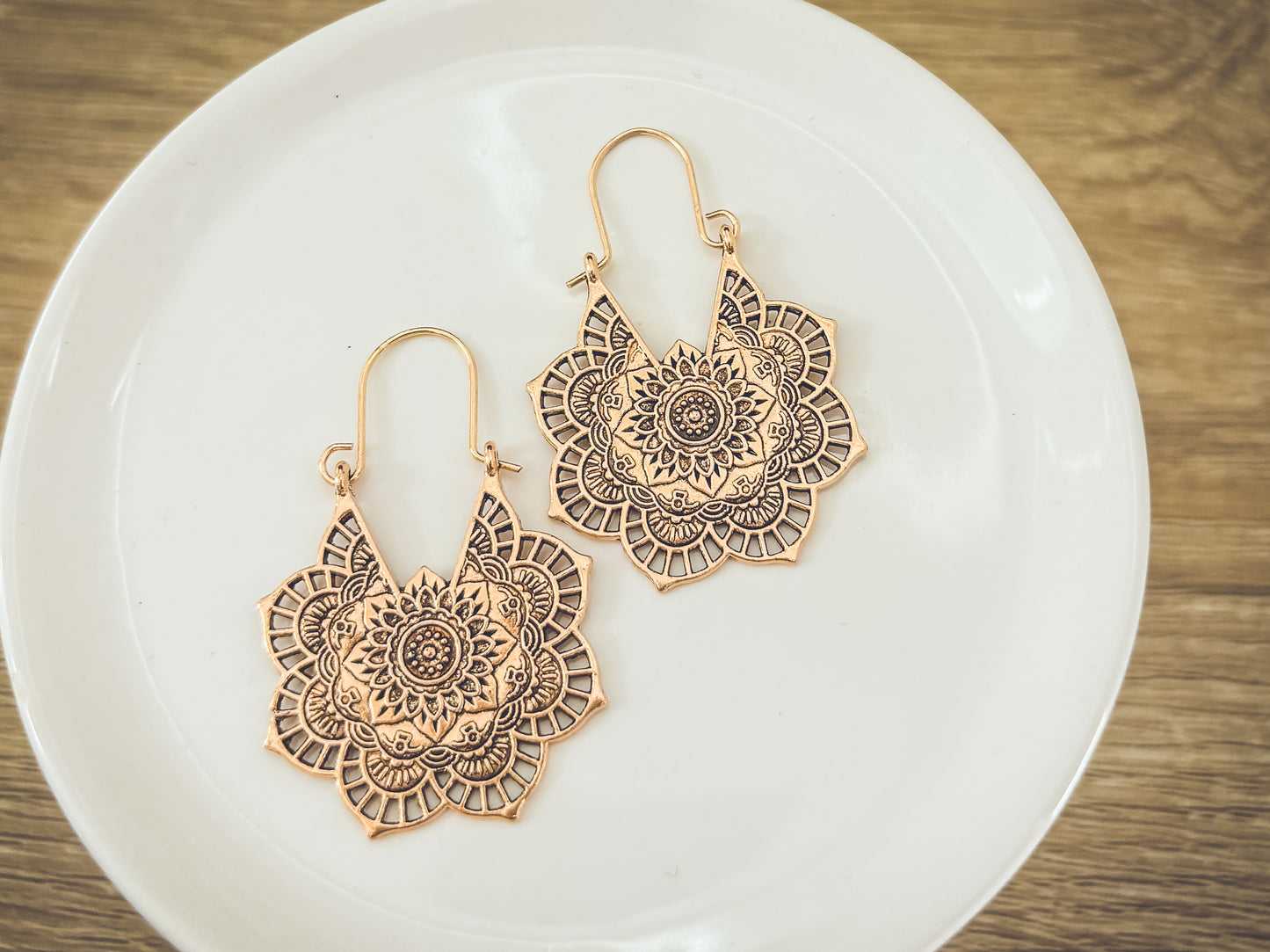 Beautiful Gold or Silver Manadala Earrings