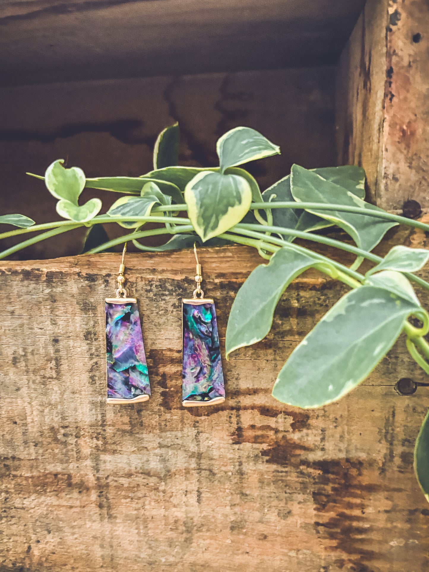 Beautiful Gold and Shell Earrings