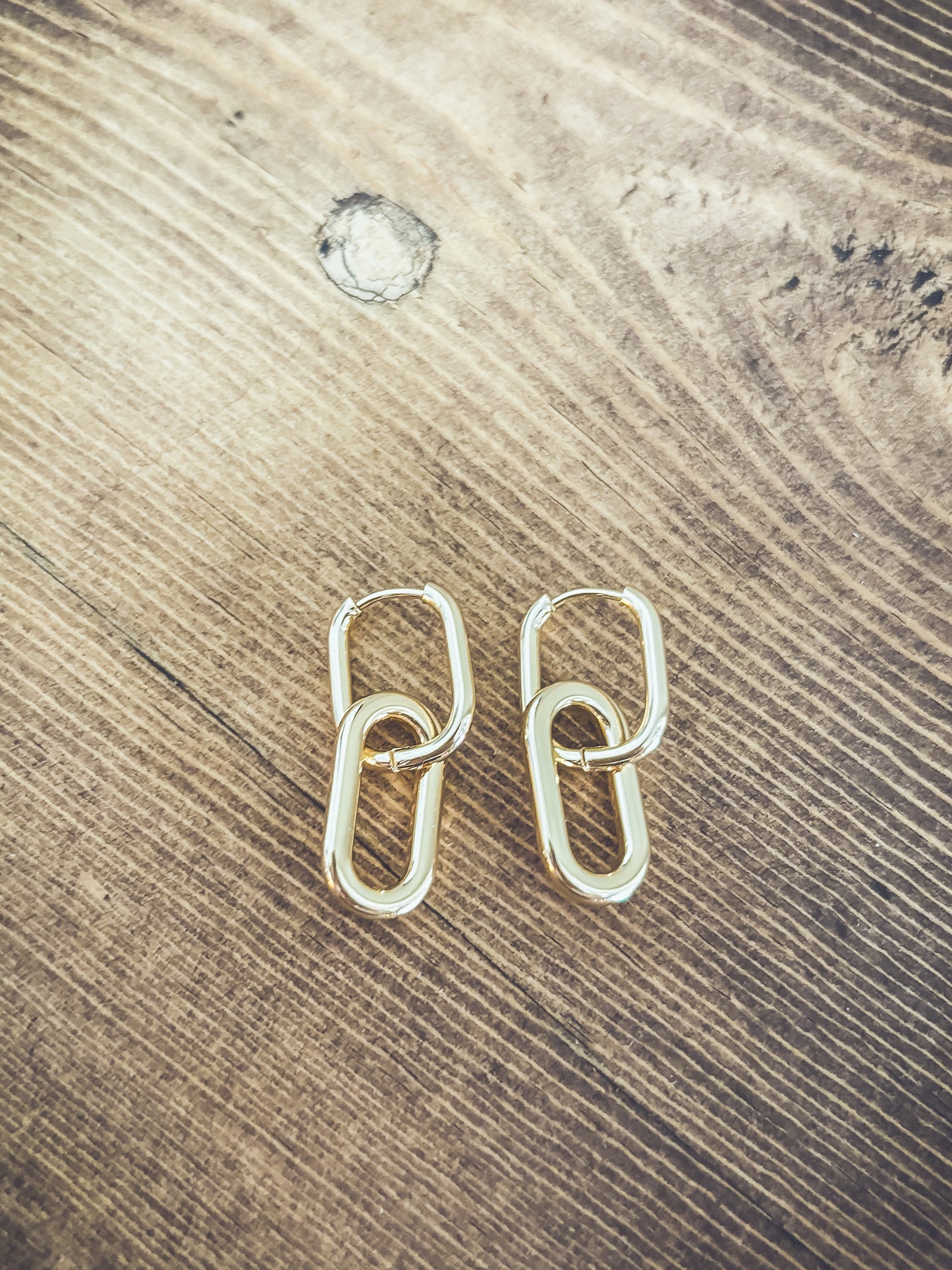 Beautiful Gold Link Earrings