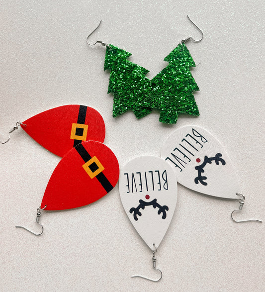 Adorable Christmas Drop Earring Set