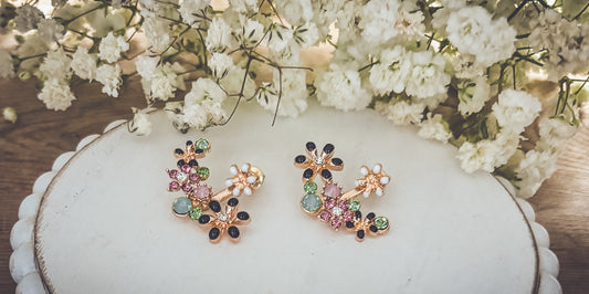 Beautiful Flower Jacket Earrings