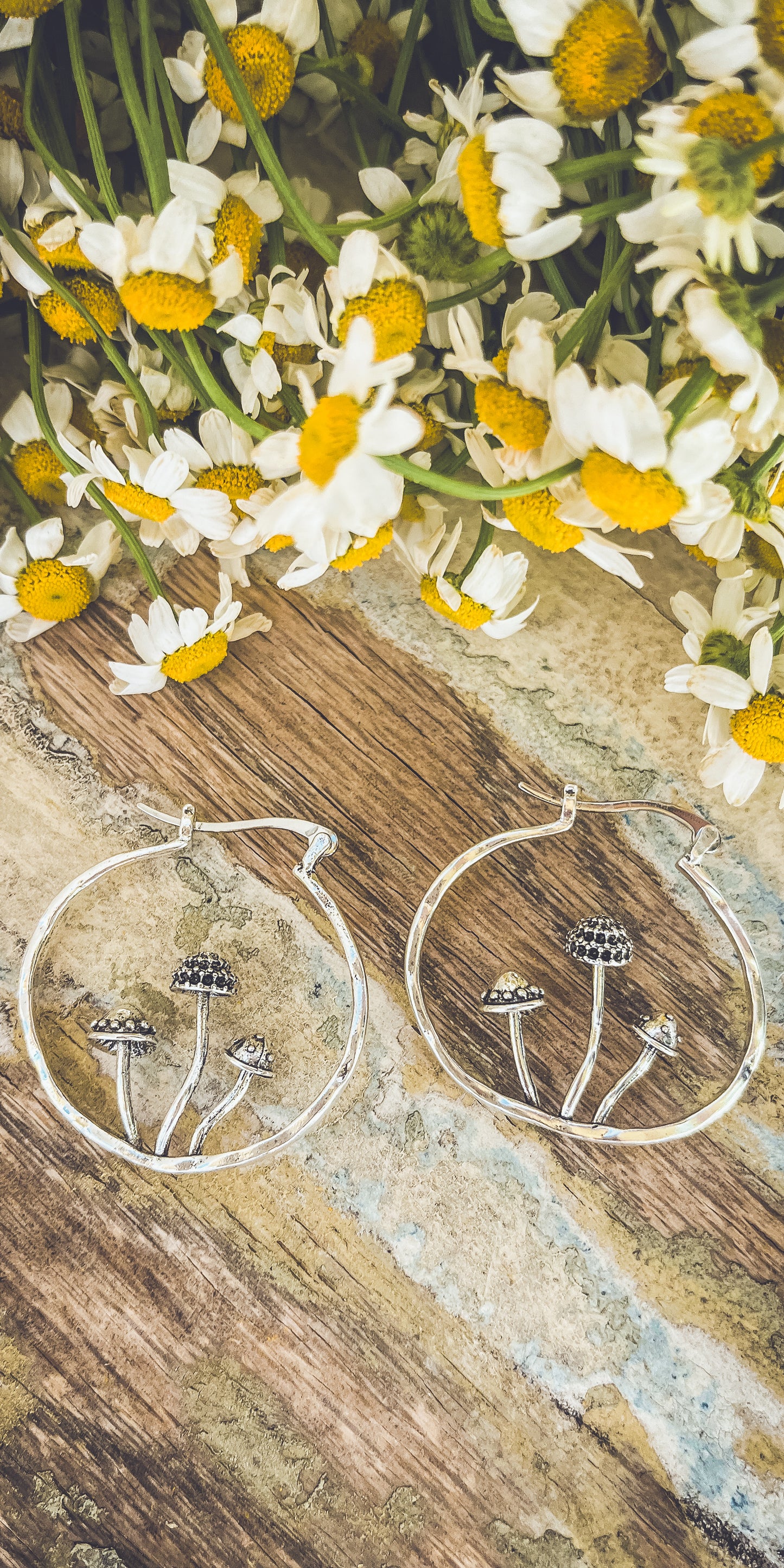 Adorable Mushroom Hoop Earrings